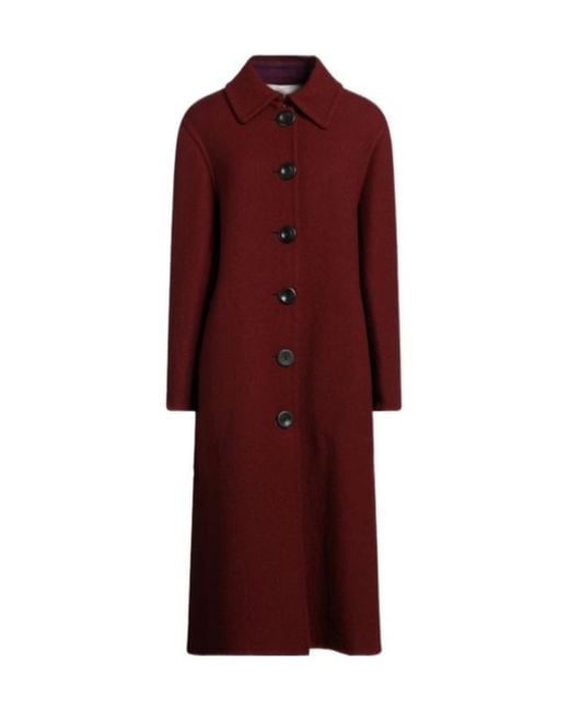 Tory Burch Red Single-Breasted Coat