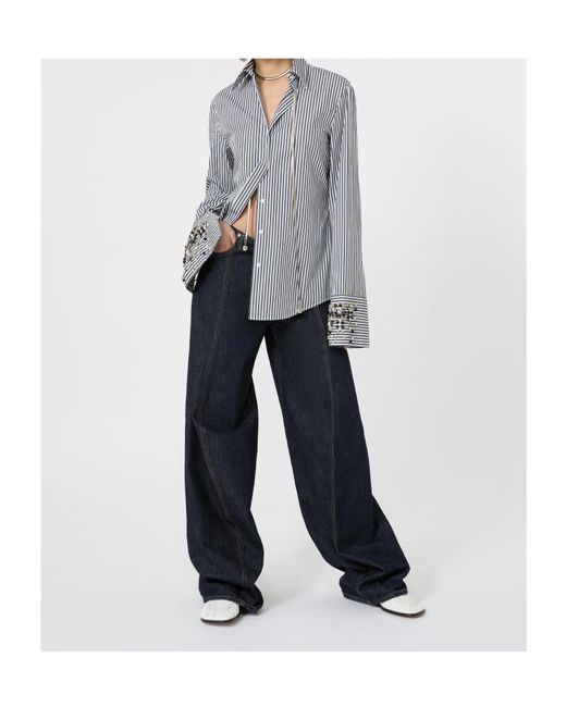 Sportmax Gray Racconto Striped Shirt