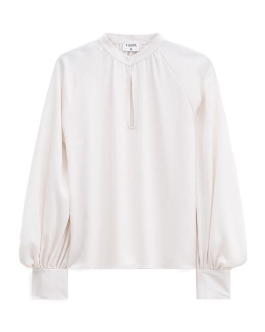 Filippa K White Keyhole Blouse
