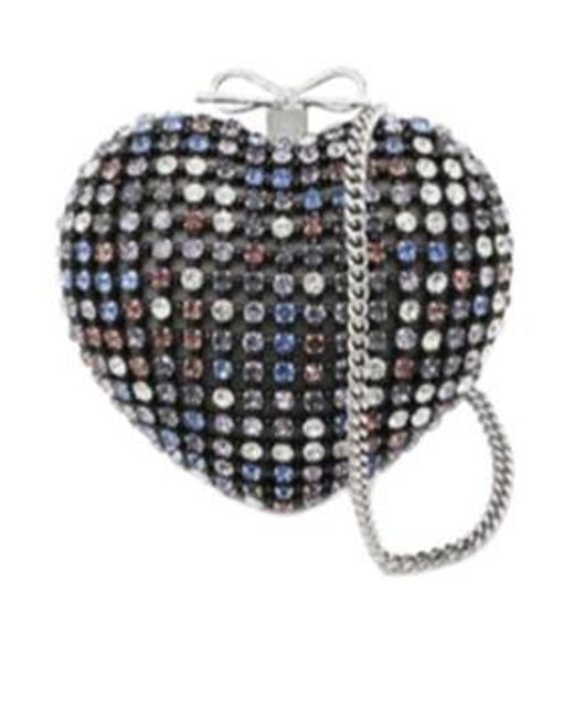 Self-Portrait White Crystal-Decorated Clutch