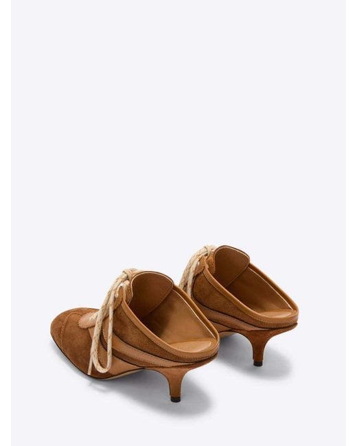 Dries Van Noten Brown Heeled Lace Up Mules