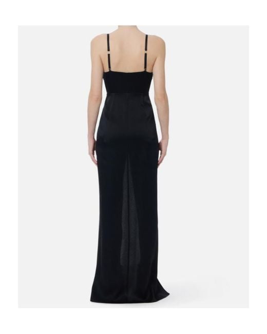 Elisabetta Franchi Black Beaded Sleeveless Dress