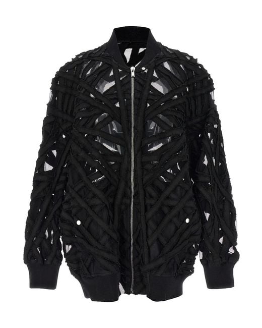 Rick Owens Black Peter Flight Bomber Jacket