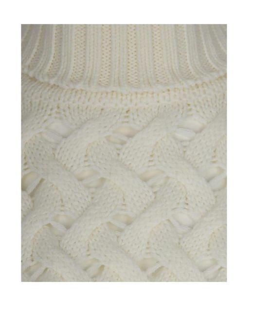 P.A.R.O.S.H. Gray P.A.R.O..H. Turtleneck Cable Knit Jumper
