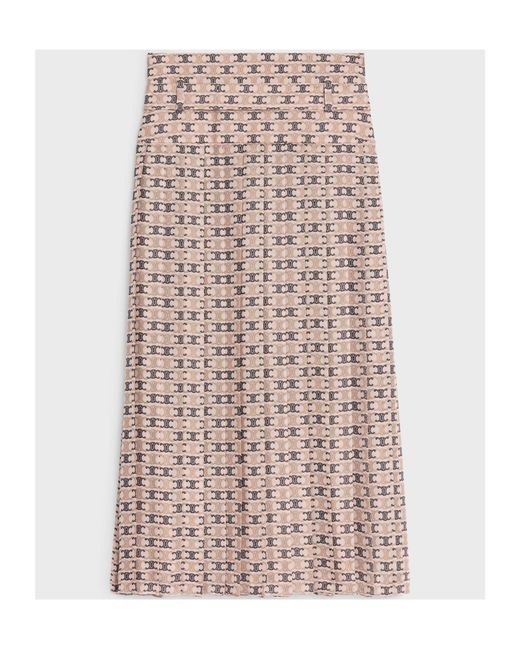 Céline Natural Pleated Skirt