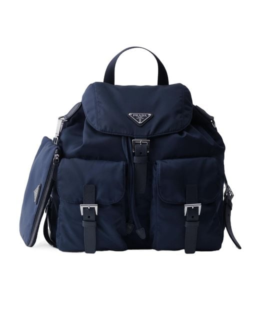Prada Blue Medium Re-Nylon Backpack