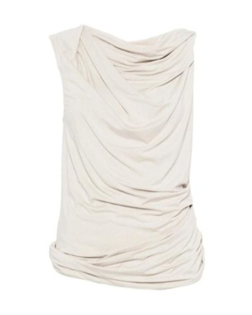 Entire studios White Draped Sleeveless Top for men