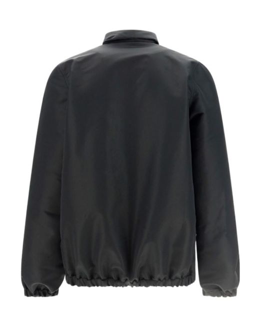 McQueen Black Zipped High-Neck Jacket for men