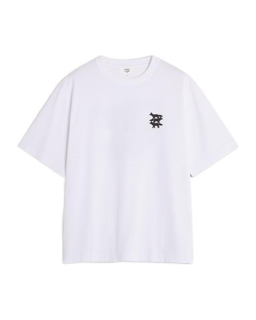 Maison Kitsuné Men's White Maison Kitsuné Stunt Fox Oversized T-Shirt