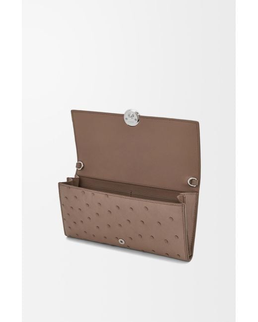 Loewe Brown Pebble Wallet On Chain