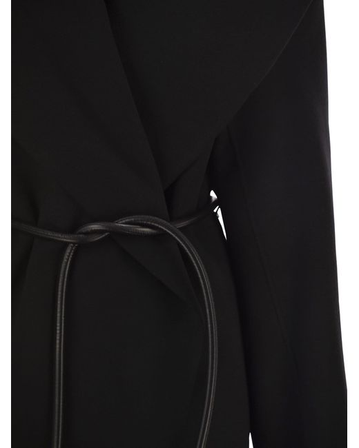 Sportmax Black Spxuguale Wrap Short Coat