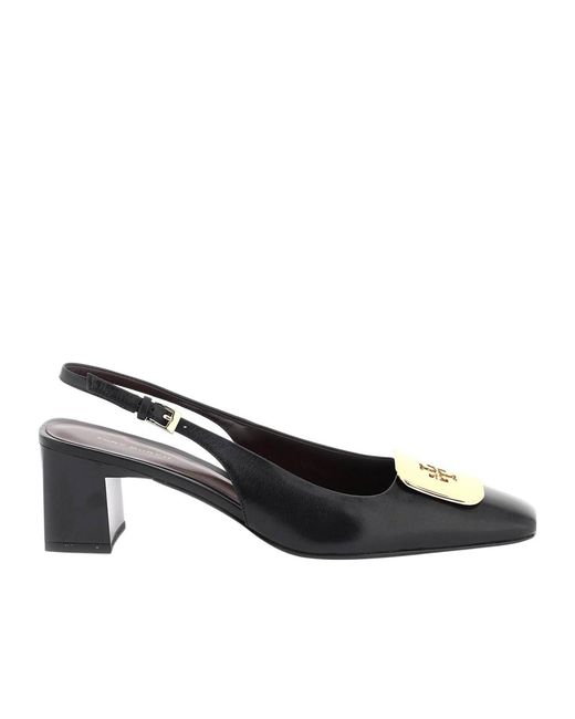 Tory Burch Black Georgia Slingback Pumps