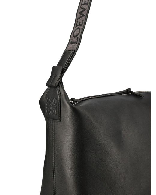 Loewe Black Cubi Jacquard Strap Crossbody Bag for men