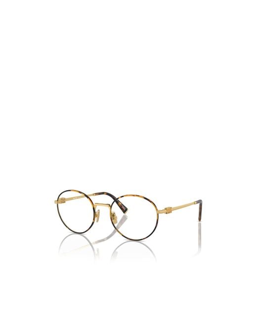 Miu Miu Metallic Eyewear Round Frame Glasses