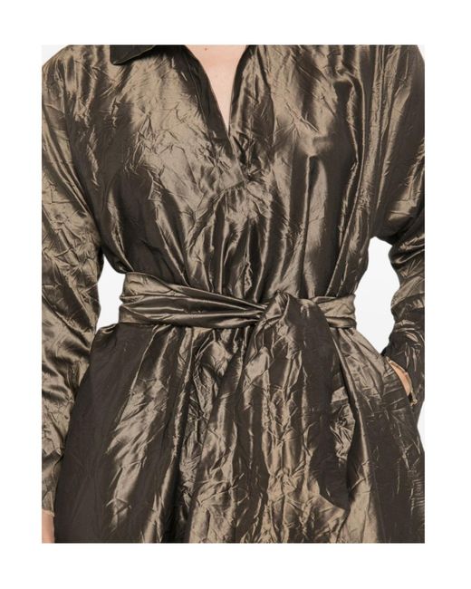 Daniela Gregis Multicolor Crinkled-Finish Maxi Dress