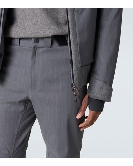 Sease Gray Indren Pinstripe Wool-Blend Ski Pants for men