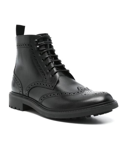 Saint Laurent Black Round-Head Short Boots for men