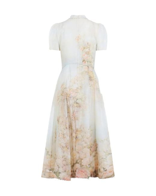 Zimmermann White Turtleneck Dress