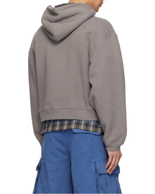 ERL Brown Long-Sleeve Hoodie for men