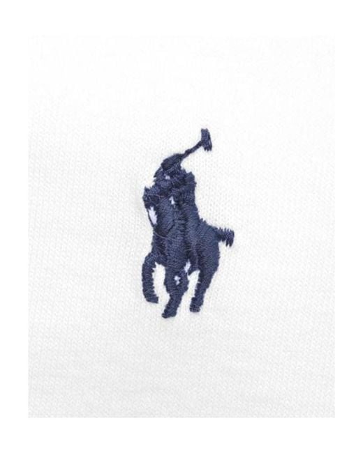 Polo Ralph Lauren White Long Sleeve Round Neck T-Shirt for men