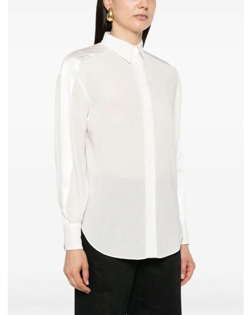 Brunello Cucinelli White Twill Cotton Shirt