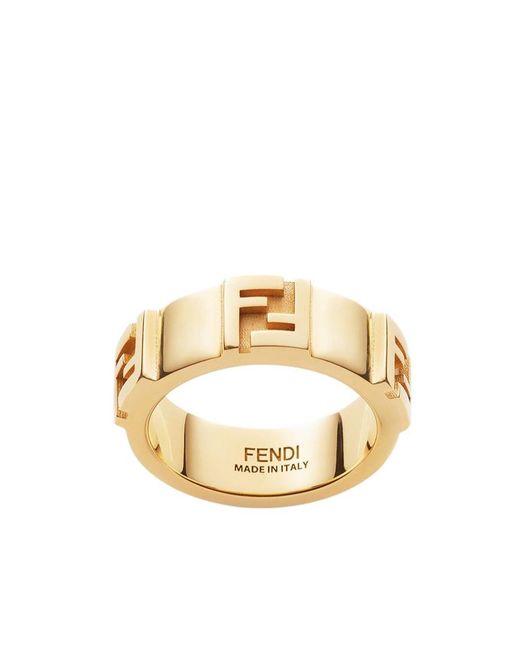 Fendi Metallic Colored Metal Ring