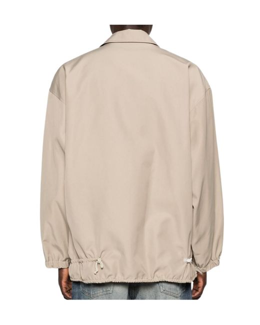 Magliano Natural Button-Up Drawstring Hem Jacket for men