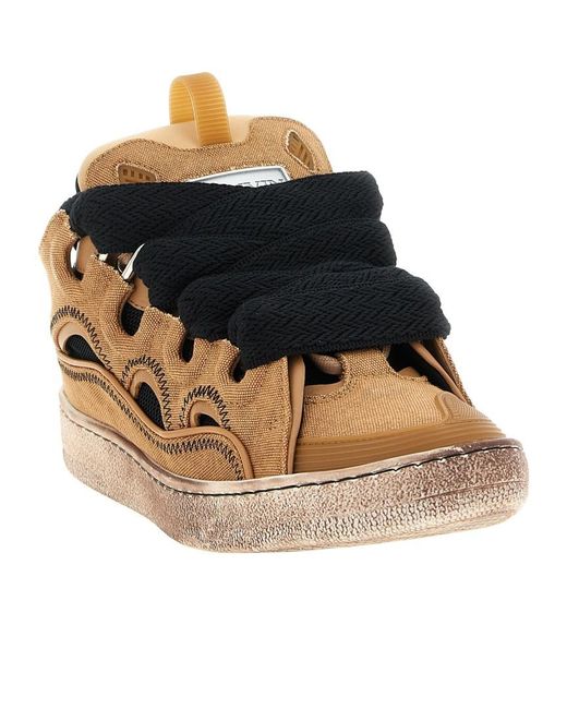 Lanvin Brown Curb Low-Top Sneakers for men
