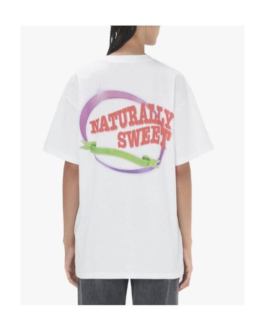 J.W. Anderson White Jw Anderson Logo Printed Crewneck T-Shirt