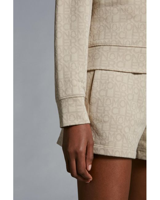 Moncler Natural Monogram Jacquard Oversized Sweatshirt