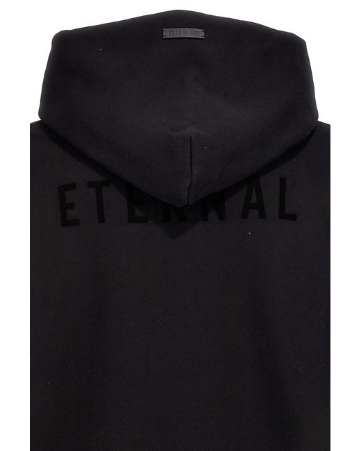 Fear Of God Blue Eternal Buttoned Crewneck Hoodie for men