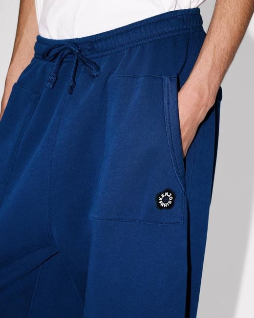KENZO Blue Boke Flower 2.0 Embroidered Straight Jopants for men