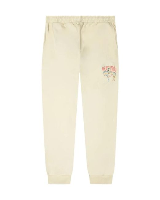 Helmut Lang Natural Logo-Print Joggers for men