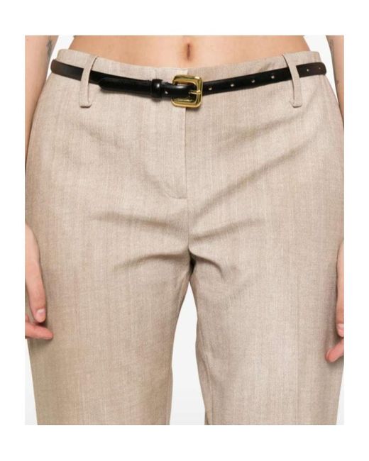 Ermanno Scervino Natural Emy Textured Cropped Trousers