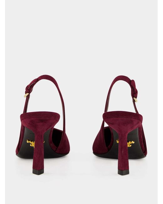 Prada Purple Pointed-Toe High Heels