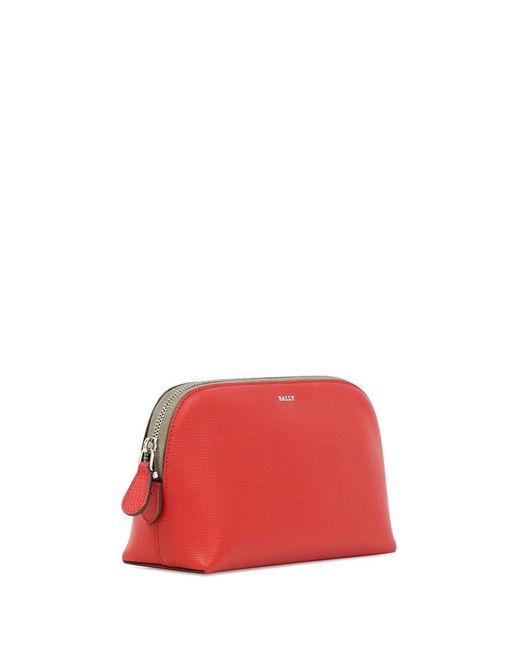 Bally Red Zipper Purse