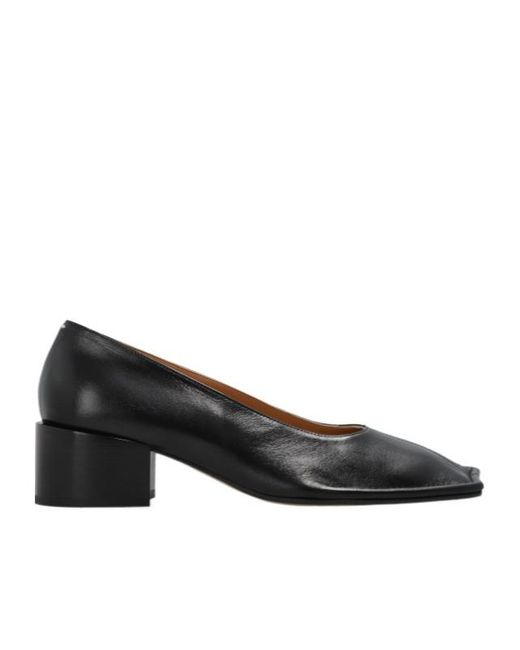 Maison Margiela Black Piped Square-Toe Pumps