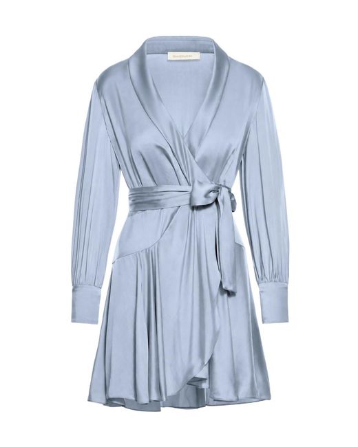 Zimmermann Blue Long-Sleeved Dress