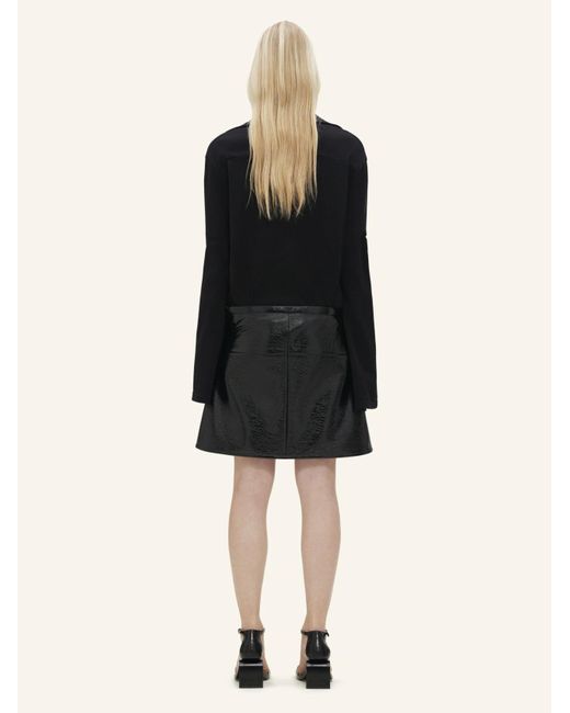 Courreges Black Courrèges Long Sleeved Polo Shirt