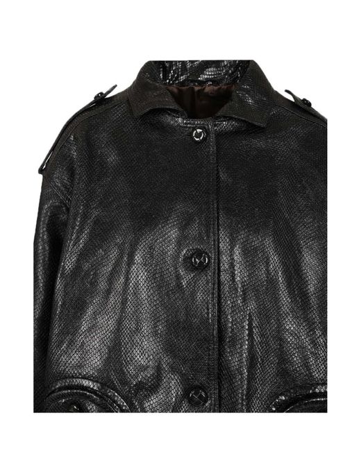 Blazé Milano Black Charlie Button-Fastening Bomber Jacket