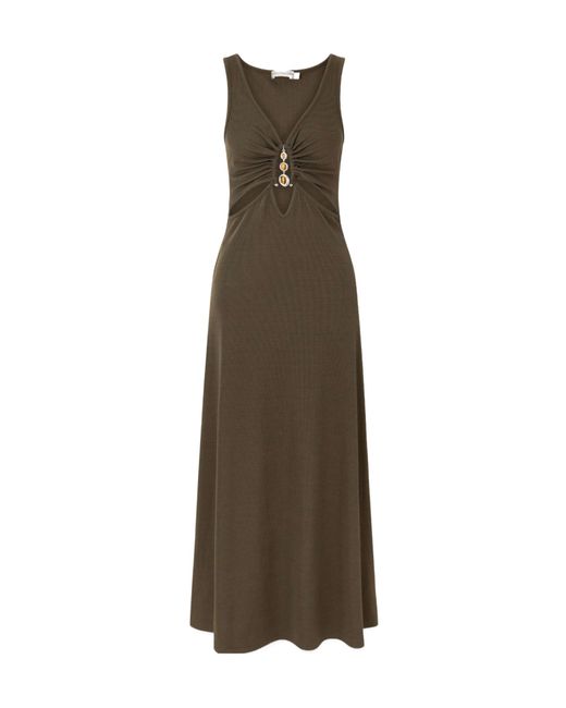 Christopher Esber Natural Droplet Crystal Tank Dress