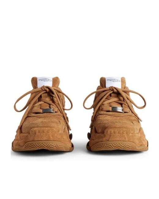 Balenciaga Brown Triple S Chunky Sneakers