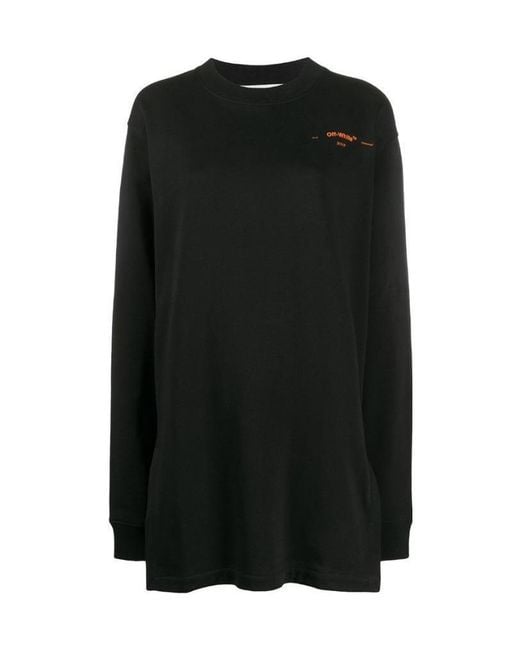 Off-White c/o Virgil Abloh Black Coral-Embroidered Oversized Jumper