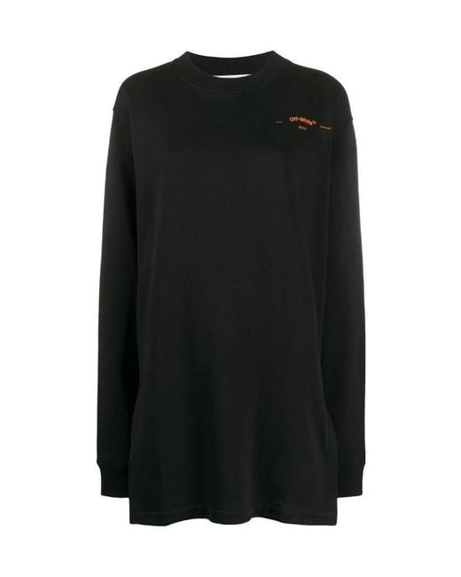 Off-White c/o Virgil Abloh Black Coral-Embroidered Oversized Jumper