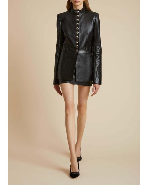 Khaite Black The Jett Zipped Mini Skirt
