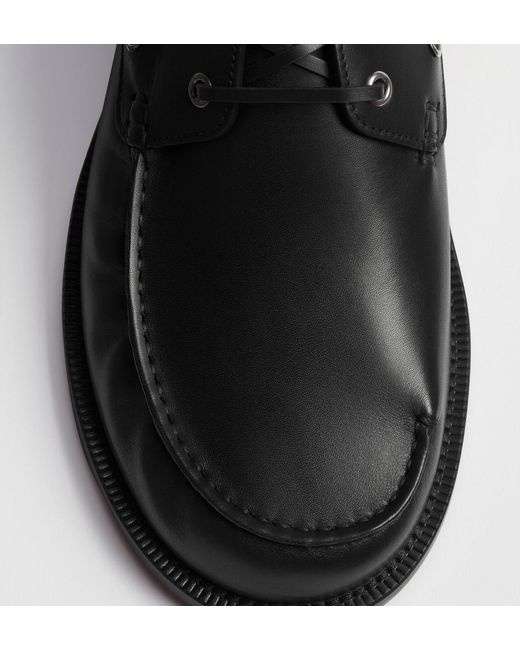 Dior Black Homme Archie Boat Shoes for men