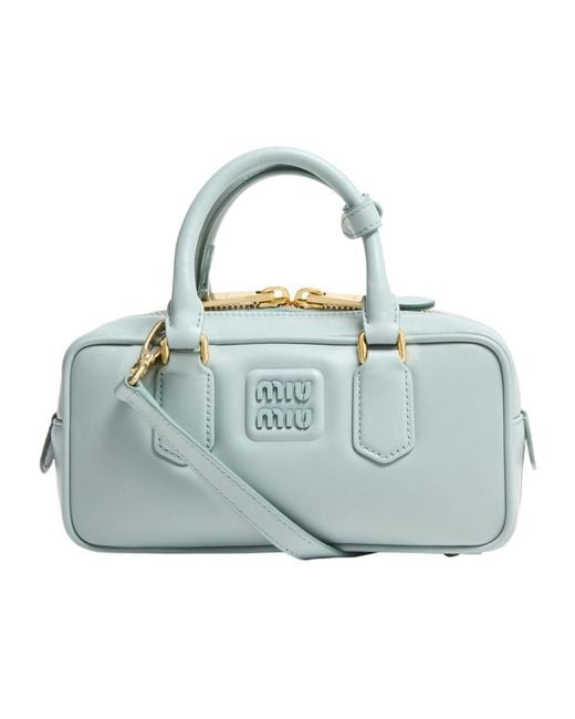 Miu Miu Blue Arcadie Leather Bag
