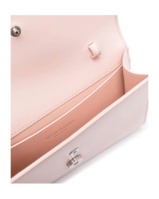 McQueen Pink The Slush Chained Clutch Bag