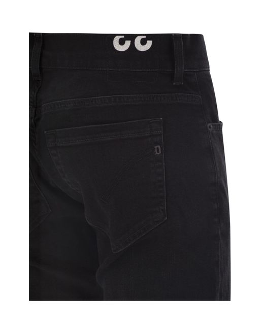 Dondup Black Slim Five-Pocket Jeans for men