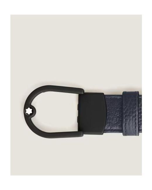 Montblanc Black Horseshoe Light Buckle Midnight 30Mm Reversible Leather Belt for men